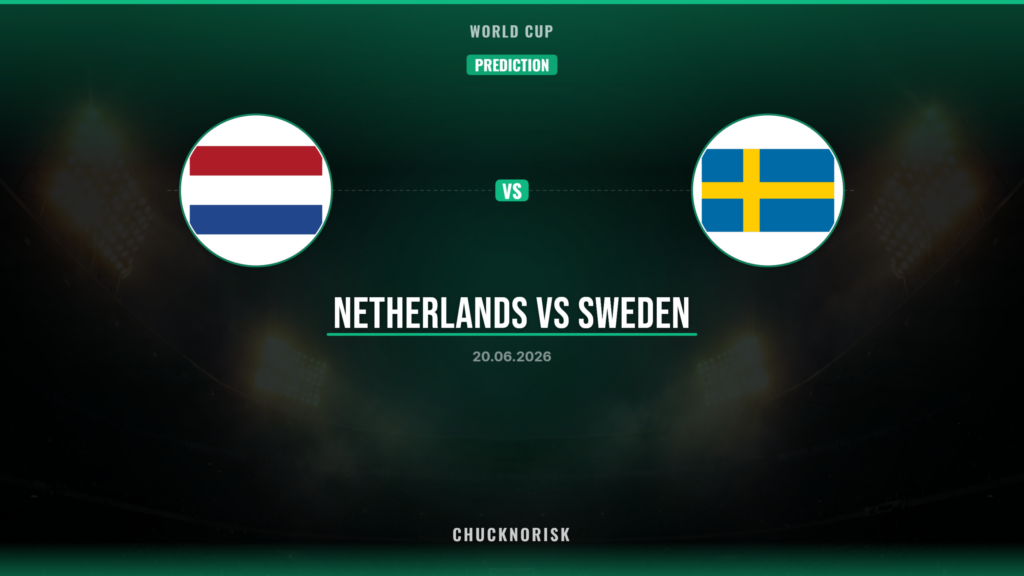 Netherlands Sweden Prediction, Preview & Odds | World Cup 20/06/2026